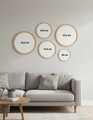 Pictură decorativă MDF cu rame (5 bucăți), Yats-13, Dimensiune: 43,5 x 43,5 cm (1 bucată), Multicolor