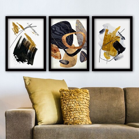 Tablou decorativ (3 Pieces), 3SC155, Plastic, Multicolor