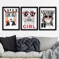 Set 3 tablouri decorative, 3SC91, Plastic, Multicolor