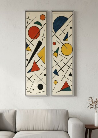Tablou decorativ (2 Pieces), Furie750, Aluminiu, Multicolor