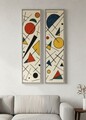 Tablou decorativ (2 Pieces), Furie750, Aluminiu, Multicolor