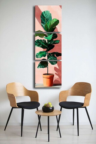 Tablou decorativ (3 Pieces), 3P4545BSRC-001, Cadru: 100% PIN (Grosime: 2,8 mm, Multicolor