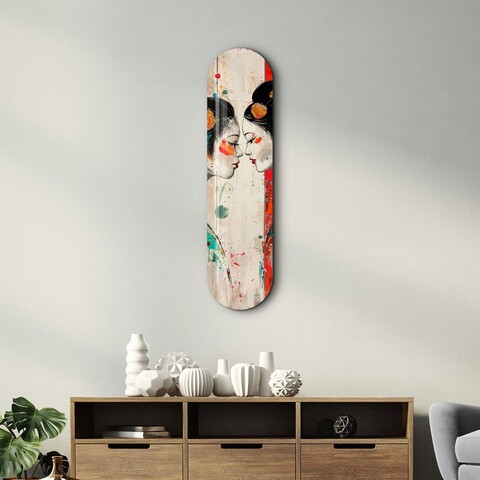 Tablou decorativ, Girls in Yukata, Dimensiune: 20 x 80 cm, Multicolor