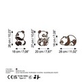 Decoratiune de perete, Rusty Panda, Dimensiune: 26 x 18 cm (1 bucată), Maro antichizat
