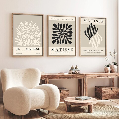 Set 3 tablouri decorative, Huhu257, Cadru: 100% LEMN MASIV (Grosime: 2 cm), Multicolor