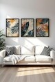 Tablou decorativ (3 Pieces), Huhu468S, Lemn masiv (Grosime: 2,5 cm, Multicolor