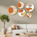 Tablou decorativ (5 Pieces), Iaht-03, Dimensiuni: 43,5 x 43,5 cm (1 bucată), Multicolor