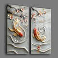 Tablou decorativ (2 Pieces), 2P3570Camtbl-003, Dimensiune: 35 x 70 cm (2 bucăți), Multicolor