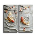 Tablou decorativ (2 Pieces), 2P3570Camtbl-003, Dimensiune: 35 x 70 cm (2 bucăți), Multicolor