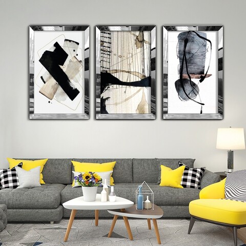 Vopsea decorativă MDF-Plexiglas (3 Pieces), Huhu408, Ramă: 100% plexiglas , Multicolor