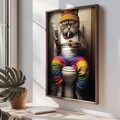 Tablou decorativ, TUN004-XL, Lemn, Multicolor