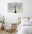 Tablou decorativ (3 Pieces), UC114, Rama de lemn, Multicolor