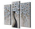 Tablou decorativ (3 Pieces), UC114, Rama de lemn, Multicolor