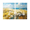 Tablou decorativ (2 Pieces), DEV2, Lemn, Multicolor