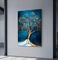 Tablou decorativ, YNS-1032-70 x 100, Lemn, Multicolor
