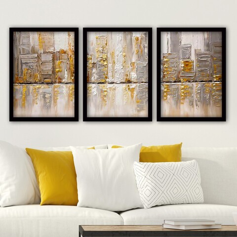 Tablou decorativ (3 Pieces), 3SC184, Plastic, Multicolor