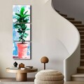 Tablou decorativ (3 Pieces), 3P4545BSRC-003, Cadru: 100% PIN (Grosime: 2,8 mm, Multicolor