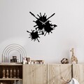 Ceas de perete, Stain, Dimensiune: 49 x 49 cm, Negru
