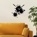 Ceas de perete, Stain, Dimensiune: 49 x 49 cm, Negru