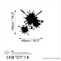 Ceas de perete, Stain, Dimensiune: 49 x 49 cm, Negru