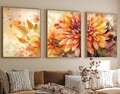 Tablou decorativ (3 Pieces), Huhu220, Lemn masiv (Grosime: 2,5 cm, Multicolor