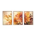 Tablou decorativ (3 Pieces), Huhu220, Lemn masiv (Grosime: 2,5 cm, Multicolor