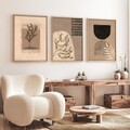 Tablou decorativ (3 Pieces), Huhu260, Lemn masiv (Grosime: 2 cm, Multicolor
