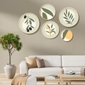 Tablou decorativ (5 Pieces), Iaht-21, Dimensiuni: 43,5 x 43,5 cm (1 bucată), Multicolor