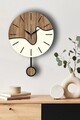 Ceas de perete decorativ, Vlnt109kr, Diametru: 39 cm, Maro/Crem