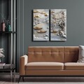 Tablou decorativ (2 Pieces), 2P3570Camtbl-002, Dimensiune: 35 x 70 cm (2 bucăți), Multicolor