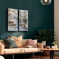 Tablou decorativ (2 Pieces), 2P3570Camtbl-002, Dimensiune: 35 x 70 cm (2 bucăți), Multicolor
