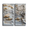 Tablou decorativ (2 Pieces), 2P3570Camtbl-002, Dimensiune: 35 x 70 cm (2 bucăți), Multicolor
