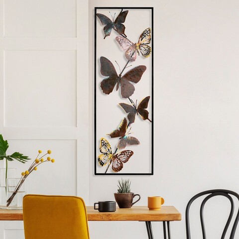 Decoratiune de perete, Tavus 2, Dimensiuni: 32 x 90 x 4 cm, Multicolor