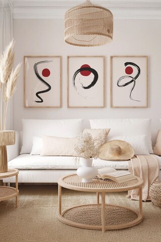 Tablou decorativ (3 Pieces), Ersydata6-5070, MDF, Multicolor