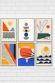 Tablou decorativ (6 Pieces), Artsycllct11, MDF, Multicolor