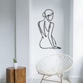 Decoratiune de perete, Belleza, Dimensiuni: 38 x 65 cm, Negru