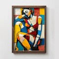 Tablou decorativ, TUN013-L, Lemn, Multicolor