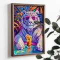 Tablou decorativ, TUN014-L, Lemn, Multicolor