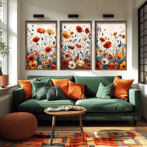 Tablou decorativ (3 Pieces), GE258-L, Lemn, Multicolor