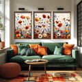 Tablou decorativ (3 Pieces), GE258-L, Lemn, Multicolor