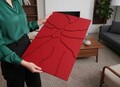 Tablou decorativ, Magma, Dimensiuni: 45 x 68 cm, Rosu