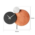 Ceas de perete, Pavimento, ø48 cm, Negru/Cupru