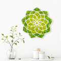 Decoratiune de perete, Daisy, Dimensiuni: 44 x 1,6 x 44 cm, Verde/Alb