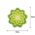 Decoratiune de perete, Daisy, Dimensiuni: 44 x 1,6 x 44 cm, Verde/Alb