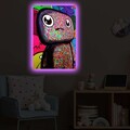 Tablou decorativ cu lumina LED, 4570POPARTDACT-005, Dimensiune: 45 x 70 cm, Multicolor