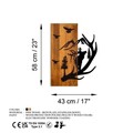 Decoratiune de perete, Deer and Mountain, Lățime: 43 cm Înălțime: 58 cm Adâncime: 3 cm, Nuc / Negru