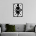 Ceas de perete, Striped, Dimensiuni: 49 x 33 cm, Negru
