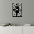 Ceas de perete, Striped, Dimensiuni: 49 x 33 cm, Negru