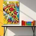 Tablou decorativ, BSRPOPC-013, Lemn (Grosime: 2,8 cm, Multicolor