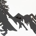 Decoratiune de perete, Mountains Metal Wall Art, Dimensiuni: 17 x 69 cm, Negru